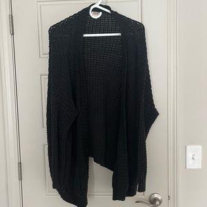 Oversize knit black cardigan